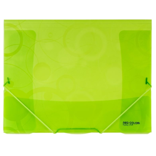 Cartella in PP con gomma A4 NEO COLORI verde
