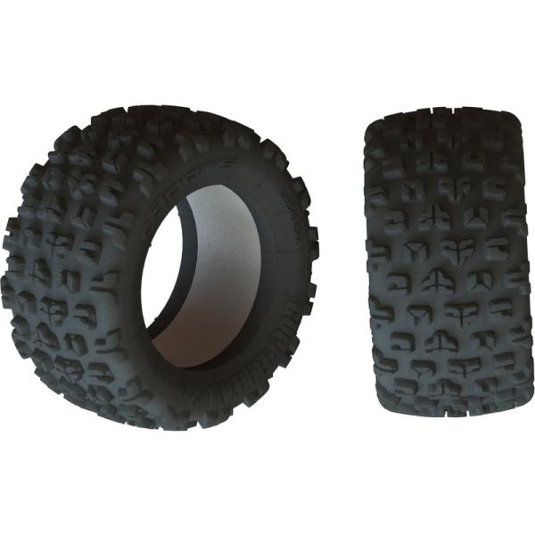 Arrma 1/5 Dboots Copperhead2 Sb Mt Anteriore/Posteriore 3.9 Pneumatici E Inserti (2)-image