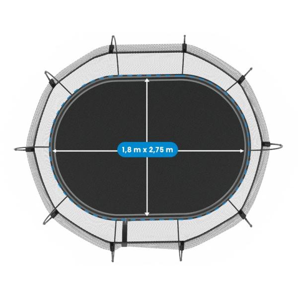 Springfree Trampoline® Compact Oval (O47) Trampolína s ochrannou sítí, 180 × 275 cm (obrázek 6)