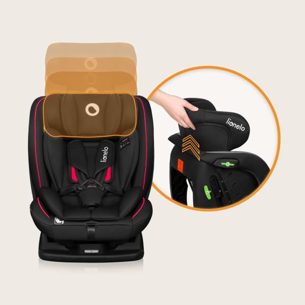 Lionelo Autosedačka Aart i-Size (40-150 cm) Black Carbon Red (obrázek 6)