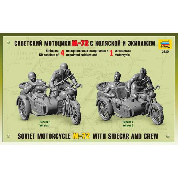Model Kit figurky 3639 - Soviet WWII Motorcycle M-72 (1:35) (obrázek 3)