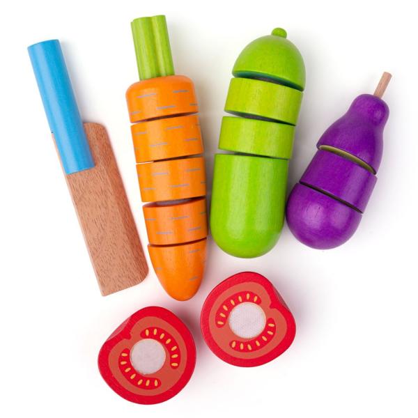 Bigjigs Toys Dřevěná krájecí zelenina s čepicí (obrázek 3)