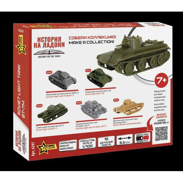 Model Kit tank 6297 – Sovětský tank z druhé světové války BT-7 / 7a (1:100)