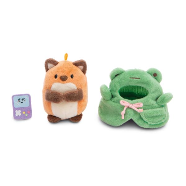 NICI plyš MyMochi Liška Geeks 8cm v kostýmu žabky a videohrou, set dárkové balení (obrázek 7)