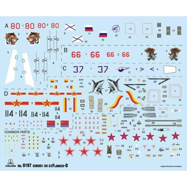 Model Kit letadlo 0197 - SUKHOI SU-27 D "SEA FLANKER" (1:72) (obrázek 6)