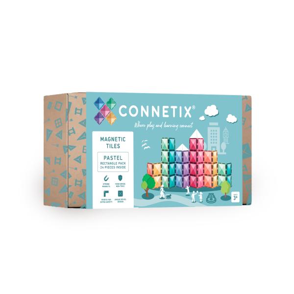 CONNETIX® Pastel Rectangle Pack magnetická stavebnice 24 ks