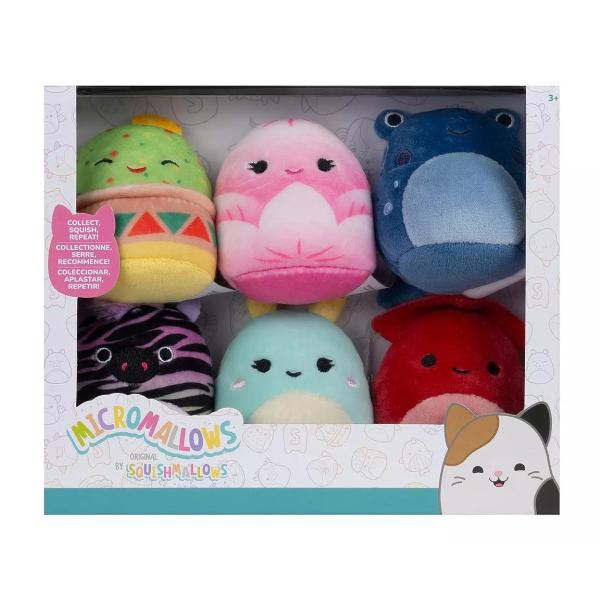 Squishmallows Micromallows Balení 6 ks ( Gideon, Elin, Altman, Agnolo, Safiy, Connie)