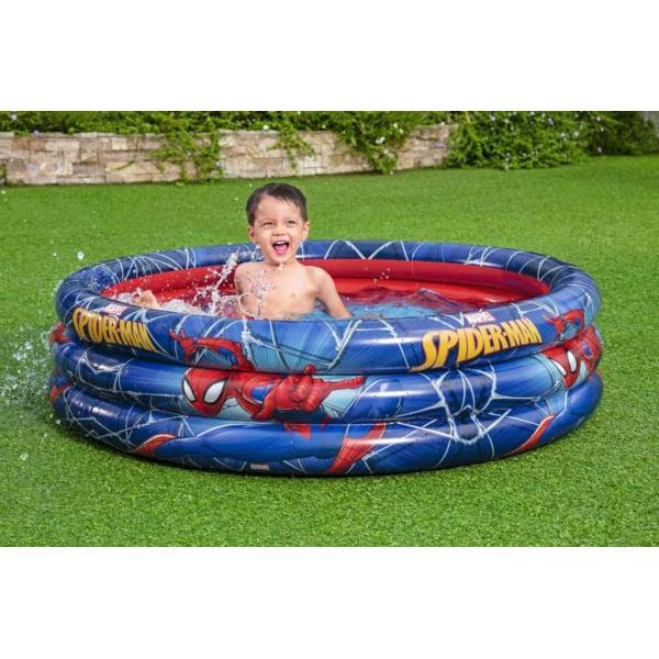 Bestway 98018 Nafukovací bazén Spiderman 3 pruhy průměr 122 x 30 cm