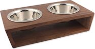 Misky Dog Fantasy rozsdamentes acél faállvánnyal 2x400ml