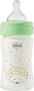 CHICCO Fľaša dojčenská sklenená Perfect Easy 150 ml slow silikón neutral 0m+