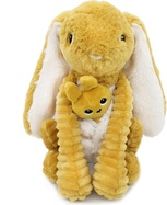 Ptipotos Plüschhase Toudou senfgelb - Mama mit Baby