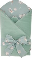 EKO Zavinovačka bavlnená s kokosovou vyberateľnou vložkou VELVET Dogs Mint 75x75 cm