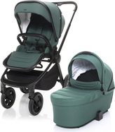 Kinderwagen Move Cross 2 + XL-Tragetasche + Adapter, Antique Green / Schwarz