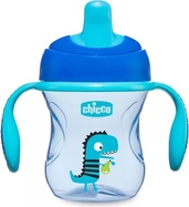 CHICCO Hrnek Training s držadly 200 ml modrý 6m+