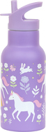 A Little Lovely Company - nerezová fľaša na pitie, 350 ml - jednorožce a dúha