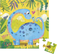 Janod Blahopřání k narozeninám s puzzle Máma a mládě Dinosaurus