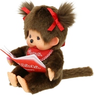 Monchhichi Mončiči ragazza con libro 20cm