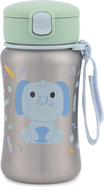 SKIP HOP Bottiglia con cannuccia in acciaio inossidabile Besties Squad Elefante 12m+