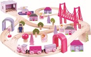 Bigjigs Rail Große Prinzessinnen-Eisenbahnschiene aus Holz