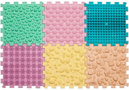 Ortek Masážna podložka Puzzle Mix Pastel 6 prvkov
