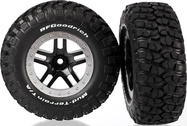 Traxxas roue 2.2/3.0", jante SCT Split-Spoke noir-satiné, pneu KM2 (2) (2WD avant)