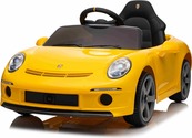 Elektrické autíčko RUF GT 12V, žlté, Otváracie dvere, 2.4 GHz diaľkové ovládanie, LED svet