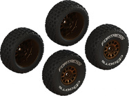 Arrma koleso s pneu dBoots Fortress, disk bronzový (4): Grom