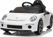Elektrické autíčko RUF GT 12V, biele, Otváracie dvere, 2.4 GHz diaľkové ovládanie, LED sve