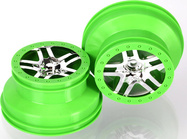 Traxxas disk 2.2/3.0" SCT Split-Spoke strieborný-zelený (2)