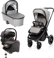 Set kočík Move Cross 3 + hlboká korba  Move XL 3 + autosedačka + základňa, Metal Grey
