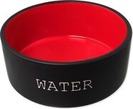 Miska Dog Fantasy keramická WATER čierna/červená 13x5,5cm, 400ml