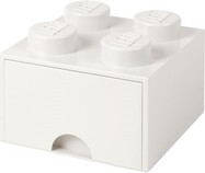 LEGO® tárolódoboz 4 - fiókkal, fehér 250 x 250 x 180 mm