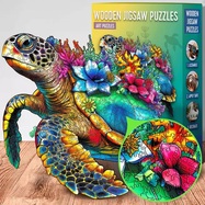 EscapeWelt Drevené puzzle Korytnačka 500 dielikov