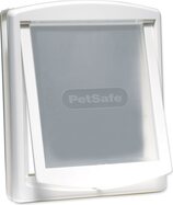 Dvierka PetSafe plastové s transparentným flapom biele, výrez 37x31,4cm