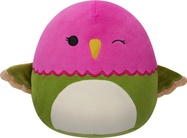 SQUISHMALLOWS Vtáčik fuksiovo-zelený plyšová hračka 20cm