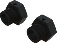 Arrma šesterokotni nosilec 17 mm, 16,5 mm, črn aluminij (2)