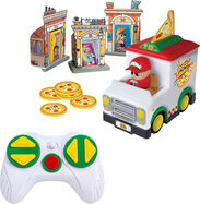 Furgone RC che spara pizza con suono, 2,4 GHz, 12 cm | Pizza Panic!