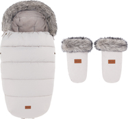 PETITE&amp;MARS Set zimska vreća Comfy 4u1 + rukavice za kolica Fjora Champagne Shower
