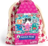 Mudpuppy Puzzle Mačiatka v hrnčeku na čaj v látkovom vrecúšku 36 dielikov