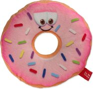 Hračka Dog Fantasy donut s tvárou ružový 12cm