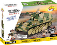 Cobi II WW Sd. Kfz. 124 WESPE 10,5 cm Leichte Feldhaubitze 18, 1:28, 855 k, 3 f