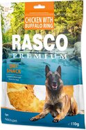 Pochúťka Rasco Premium byvolia koža obalená kuracím mäsom, kruh 120g