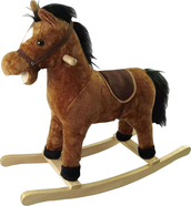Caballo balancín marrón 71x28x65 cm