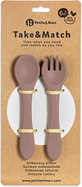 PETITE&amp;MARS Príbor silikónový Take&amp;Match Velvet Latte 6m+