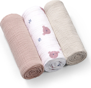 BABYONO Plienky mušelínové Super Soft 3 ks, Grey 70 x 70 cm