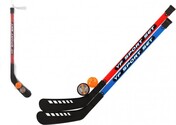 Mazza da hockey su prato 2 pezzi plastica 92cm + palla da floorball + disco
