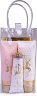 ACCENTRA Set da bagno Romantic Dreams in borsetta trasparente Rosa del tè 2x 200ml + 1x 60ml