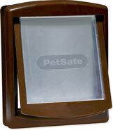 Dvierka PetSafe plastová s transparentným flapom hnedé, výrez 28,1x23,7cm