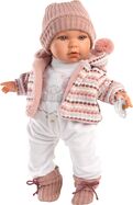 Llorens 42406 BABY JULIA - realistická bábika so zvukmi a mäkkým látkovým telom - 42 cm