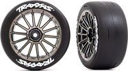 Traxxas kolo 2.0", disk multi-spoke čierny chróm, pneu slick (zadný) (2)